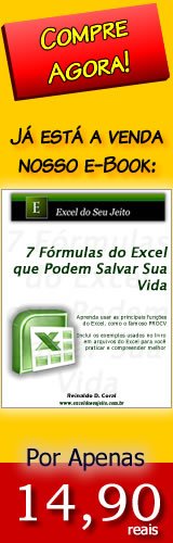 Não perca esta oportunidade. Adquira já o seu! Por apenas R$ 29,90 você adquire o melhor e-book de todos os tempos! Aprenda 7 fórmulas no Excel que vão te livrar dos apuros com suas planilhas.